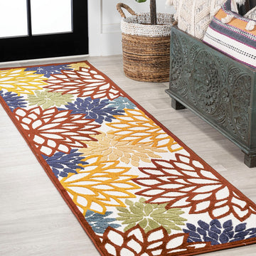 Minori Floral High-low Area Rug